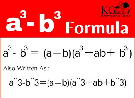 formula for a^3-b^3|A Cube Minus B Cube Formula .